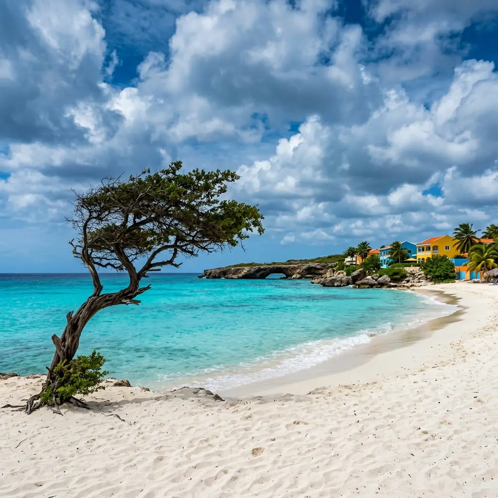 Playa en Aruba, la isla feliz del Caribe